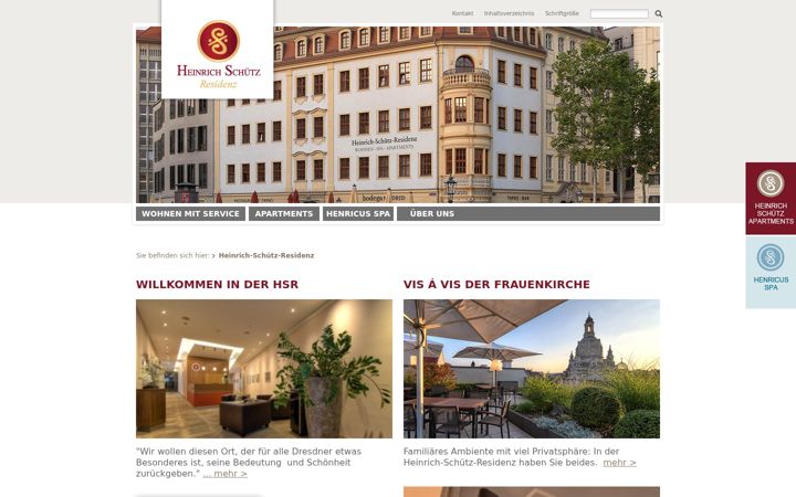 Screenshot of heinrich-schuetz-residenz.de