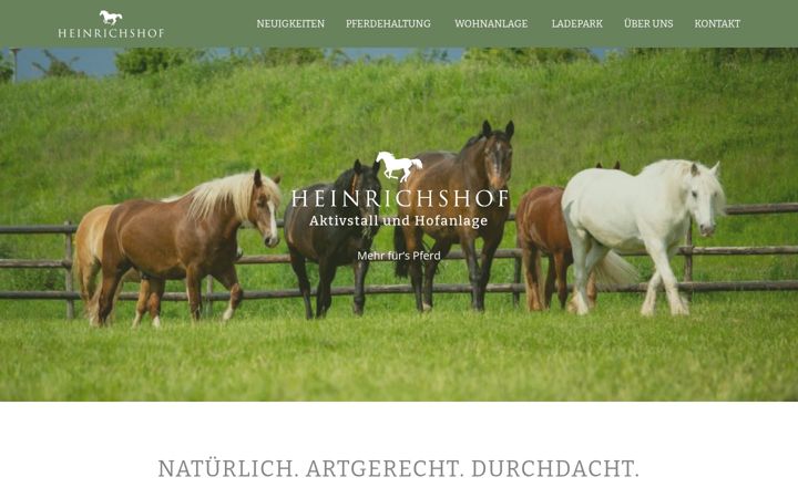 Screenshot of heinrichshof.net