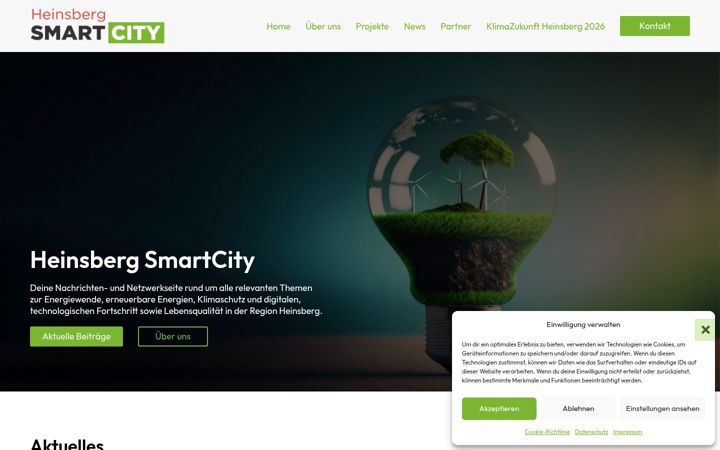Screenshot of heinsberg-smartcity.de