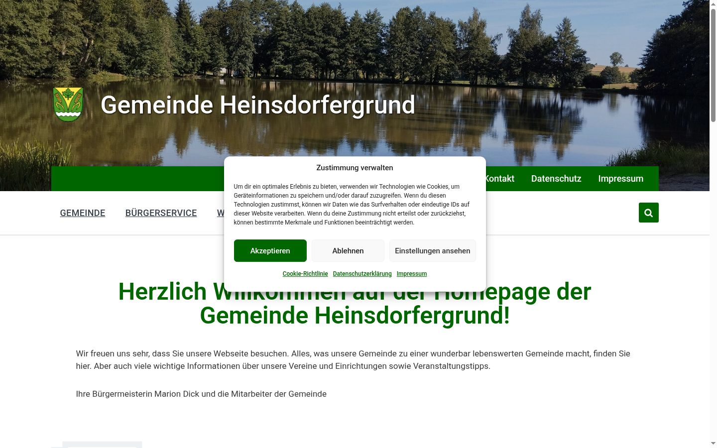 Screenshot tal-banner tal-kunsens muri qabel kwalunkwe interazzjoni