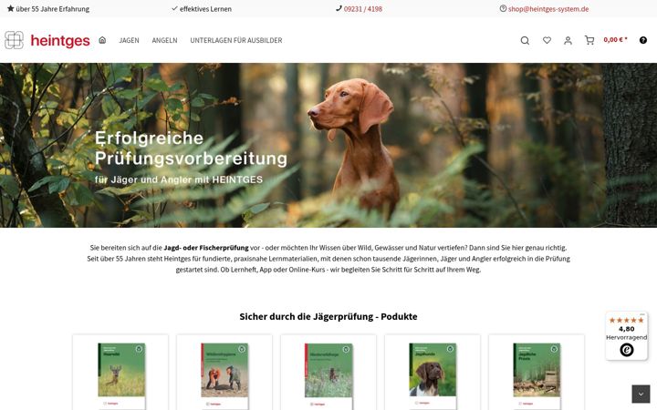 Screenshot of heintges-shop.de