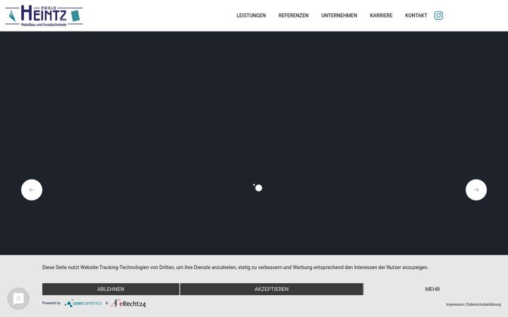 Screenshot of heintz-metallbau.de