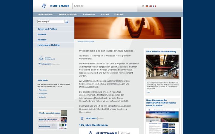 Screenshot of heintzmann.eu