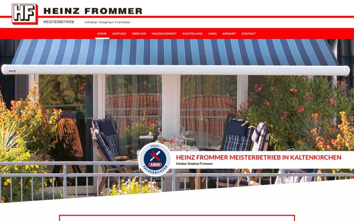 Screenshot of heinz-frommer.de