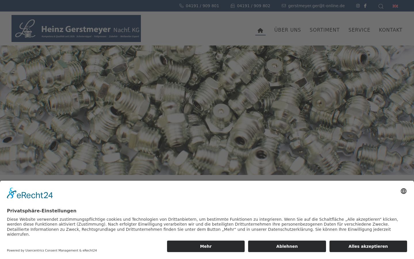 Screenshot des Einwilligungsbanners vor jeglicher Interaktion