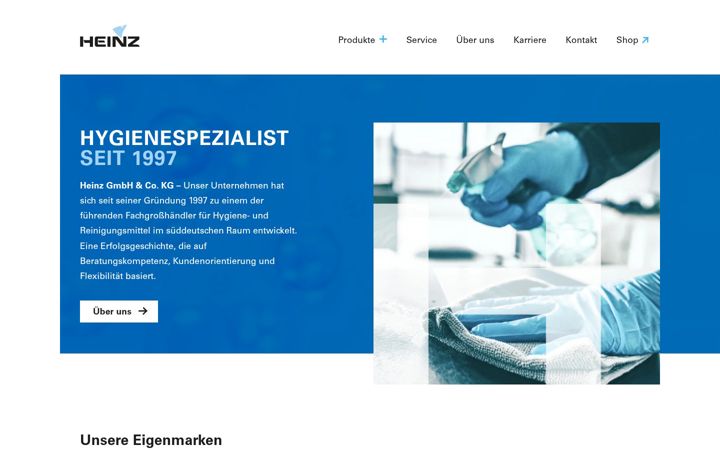 Screenshot of heinz-gmbh.de