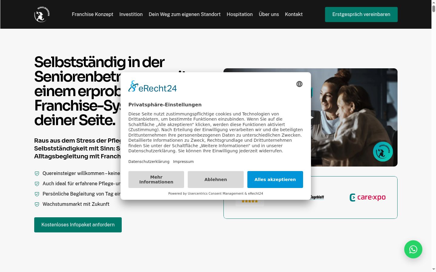 Zrzut ekranu banera zgody wyświetlanego przed jakąkolwiek interakcją
