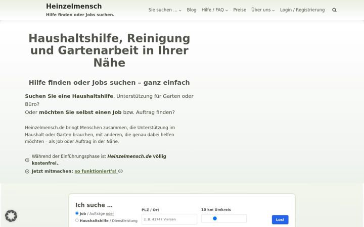 Screenshot of heinzelmensch.de