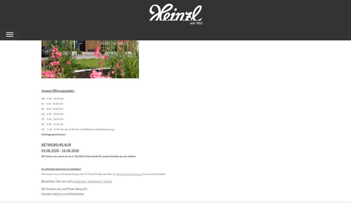 Screenshot of heinzl-baecker.at