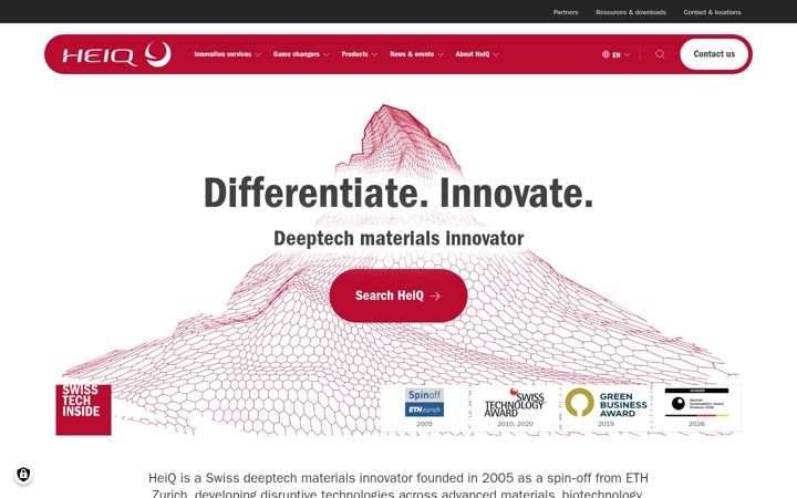 Screenshot of heiq.com