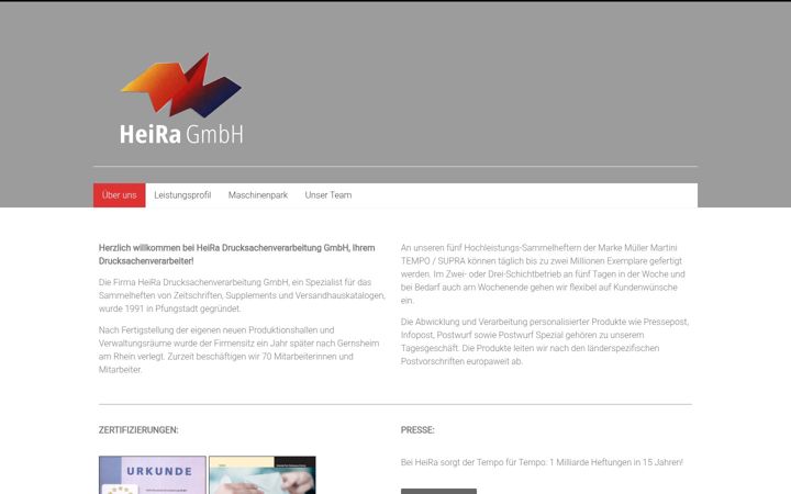 Screenshot of heira.de