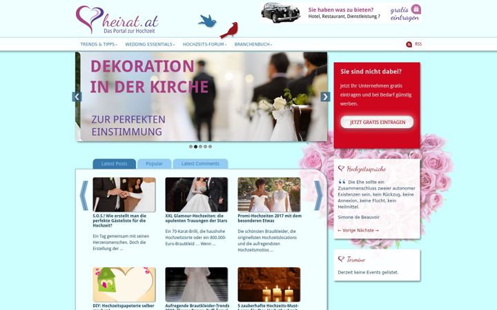 Screenshot of heirat.at