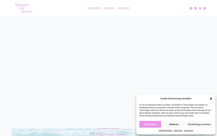 Screenshot of heiratenaufzypern.de