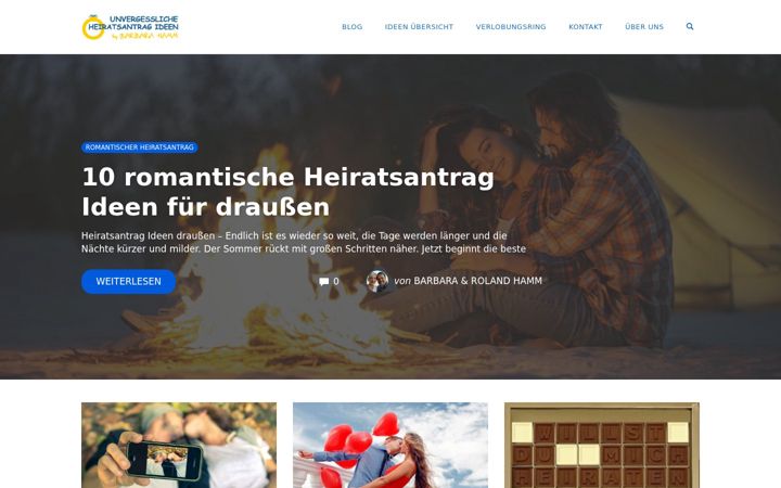 Screenshot of heiratsantrag-ideen.com