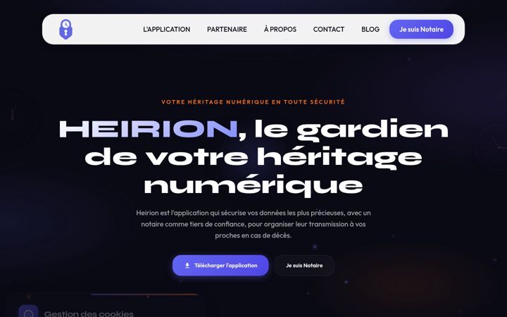 Screenshot of heirion.com