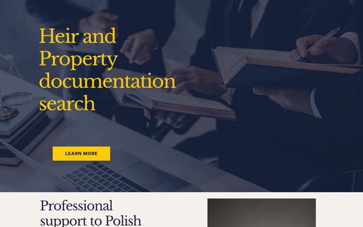 Posnetek zaslona heirresearchinpoland.com