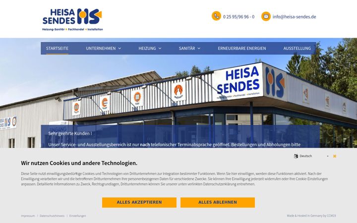 Ekrano kopija heisa-sendes.de
