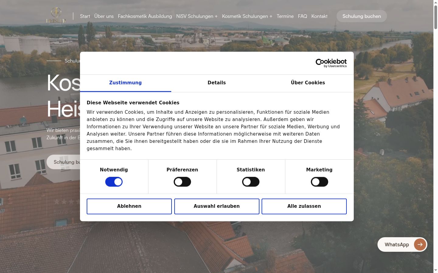 Snímka obrazovky banera súhlasu zobrazeného pred akoukoľvek interakciou