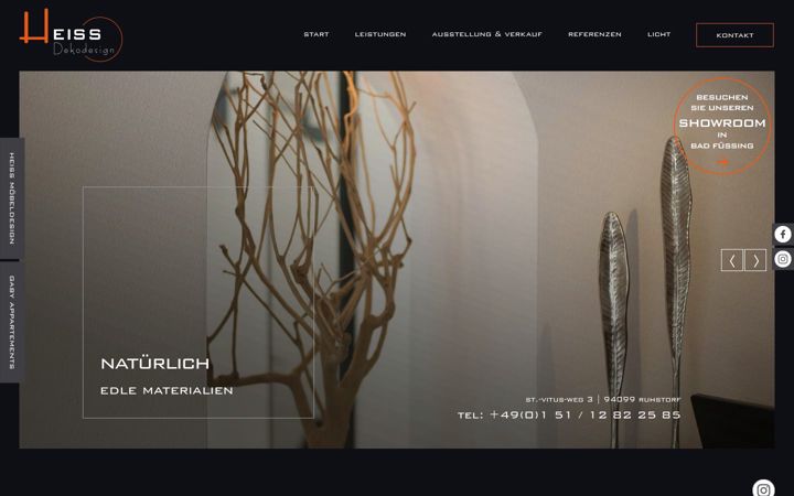 Screenshot of heiss-dekodesign.de