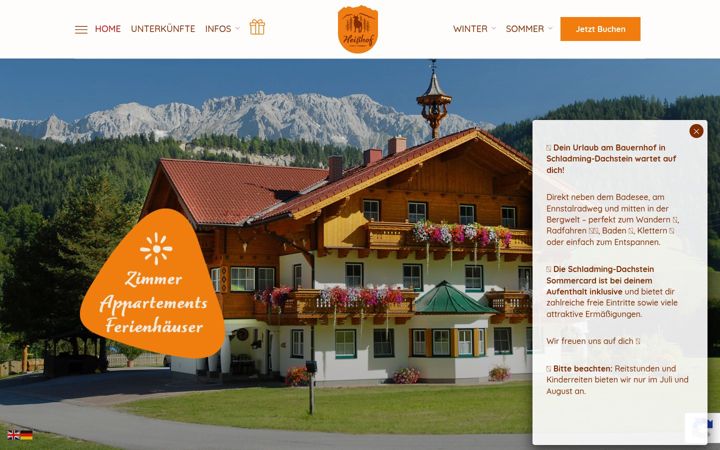 Screenshot of heisshof.at