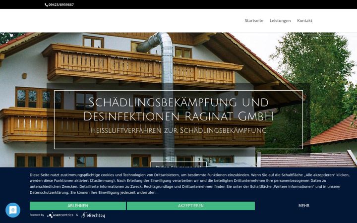 Zrzut ekranu heissluft-bayern.de