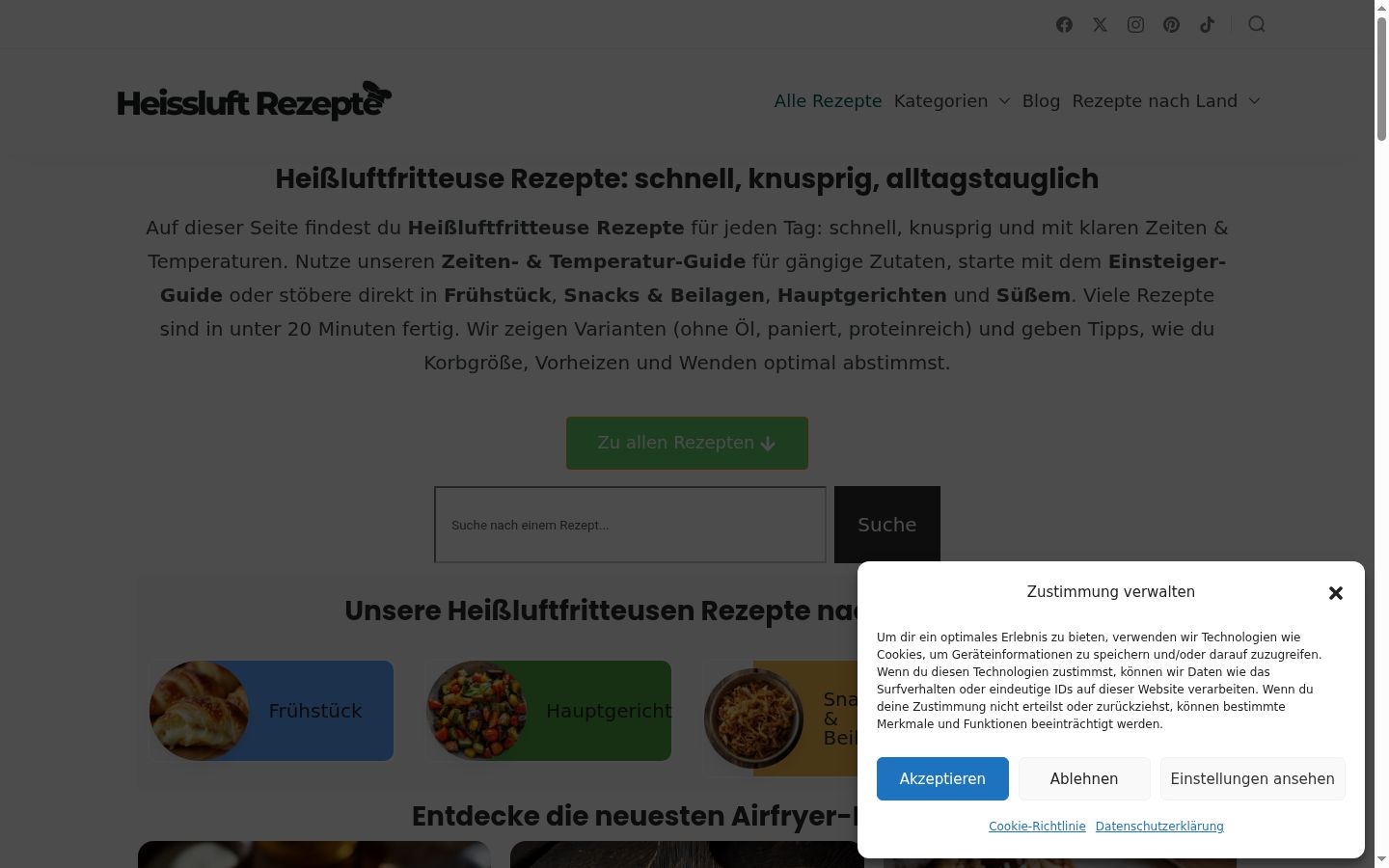 Capture d'écran de la bannière de consentement affichée avant toute interaction