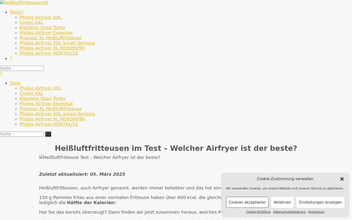 Screenshot of heissluftfritteusen24.com