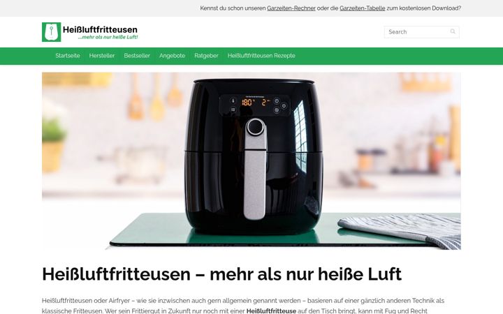 Screenshot of heissluftfritteusen24.de