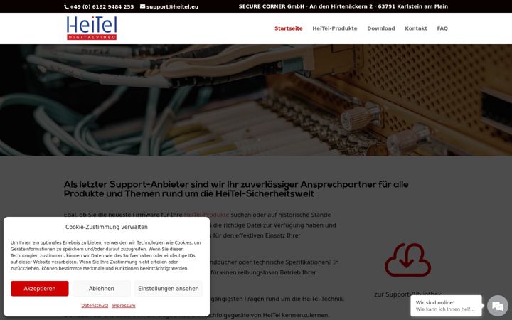 Screenshot of heitel.eu