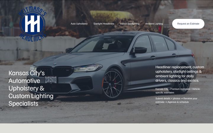 Screenshot of heitmannsheadliners.com
