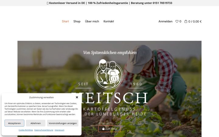 Képernyőkép: heitsch-kartoffel.de