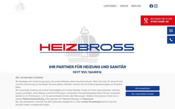 Screenshot of heizbross.de