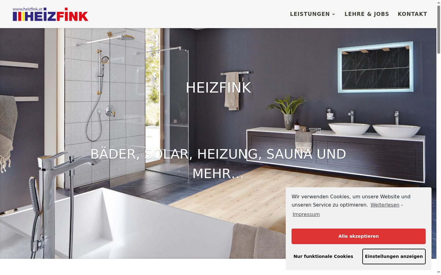 Screenshot des Einwilligungsbanners vor jeglicher Interaktion