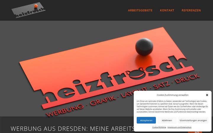 Skärmbild av heizfrosch-werbung.de