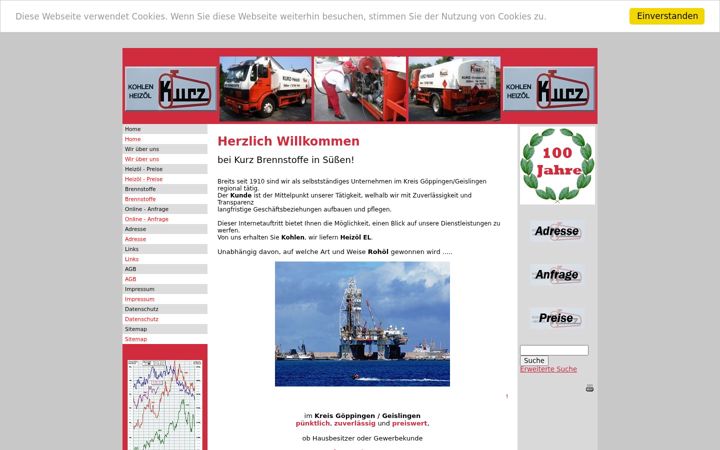 Screenshot of heizoel-kurz.de