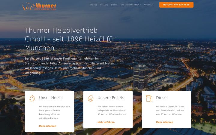 Screenshot of heizoel-thurner.de