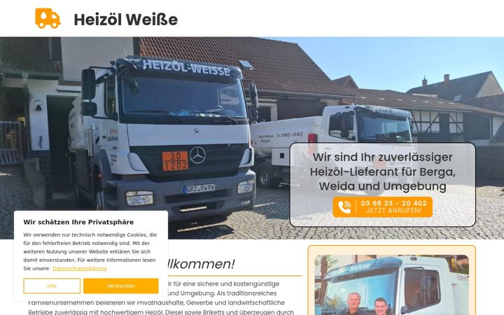 Screenshot of heizoel-weisse.de