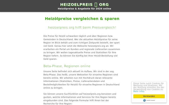 Screenshot of heizoelpreis.org