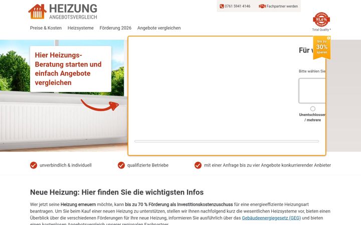 Screenshot di heizung-angebotsvergleich.de