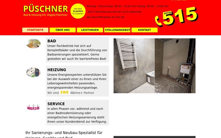 Screenshot ta' heizung-bad-cuxhaven.de