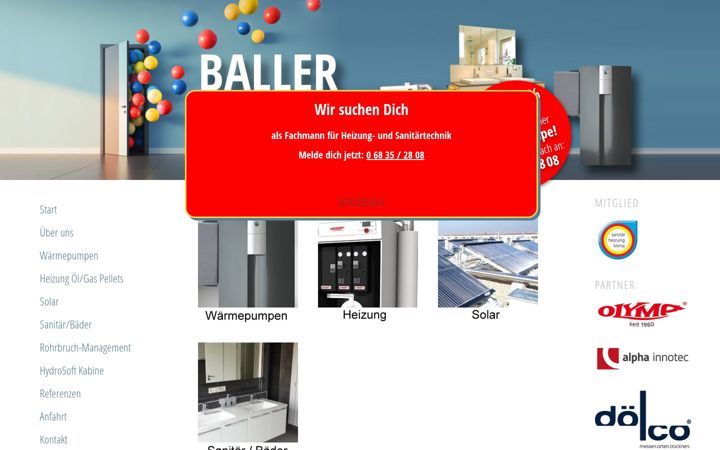 Screenshot of heizung-baeder-baller.de