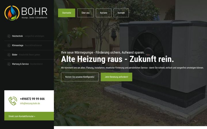 Screenshot of heizung-bohr.de