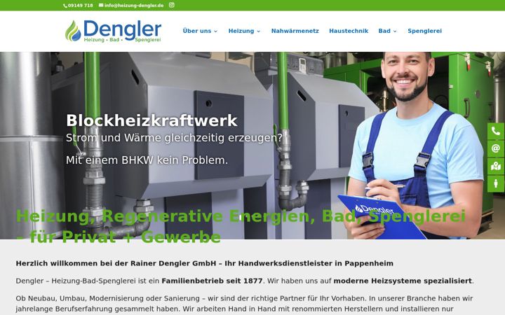 Snímek obrazovky heizung-dengler.de