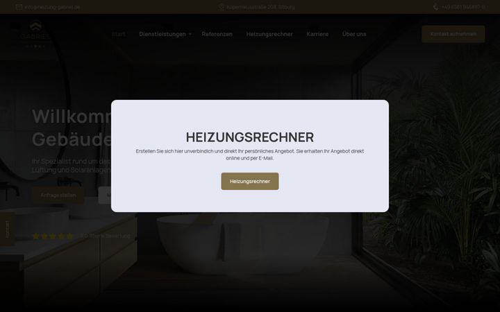 Screenshot of heizung-gabriel.de