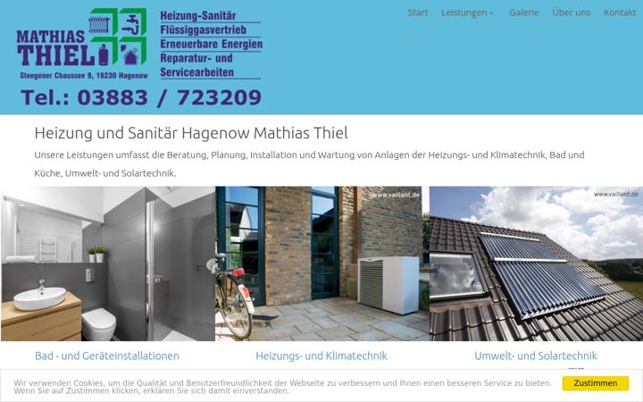 Screenshot of heizung-hagenow.de