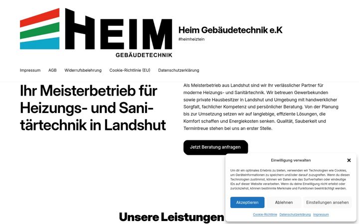 Snímek obrazovky heizung-heim.de