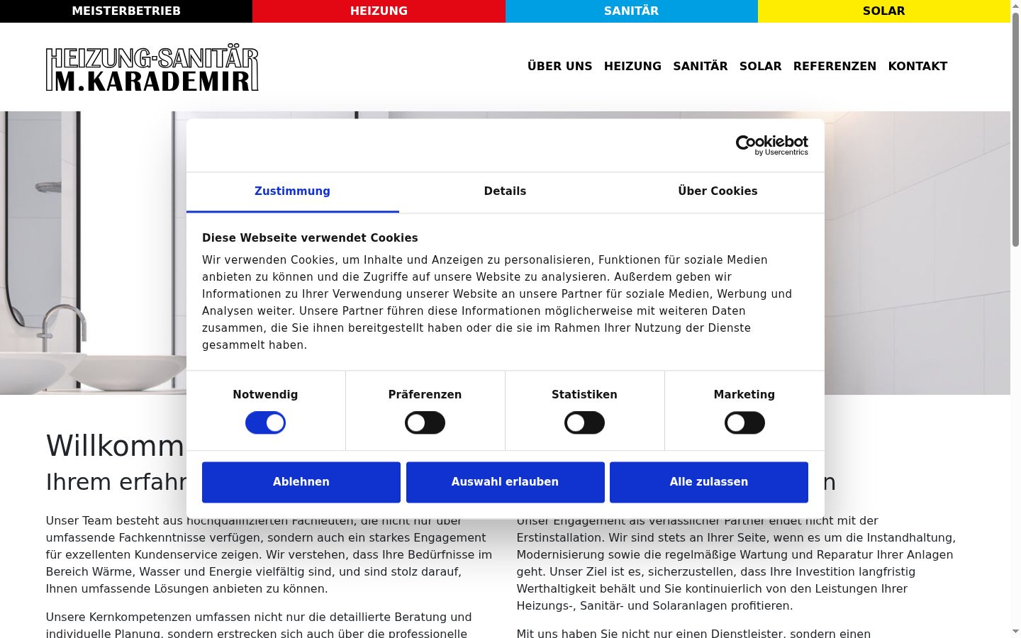 Screenshot tal-banner tal-kunsens muri qabel kwalunkwe interazzjoni