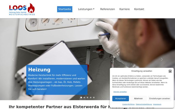 Screenshot of heizung-loos.de