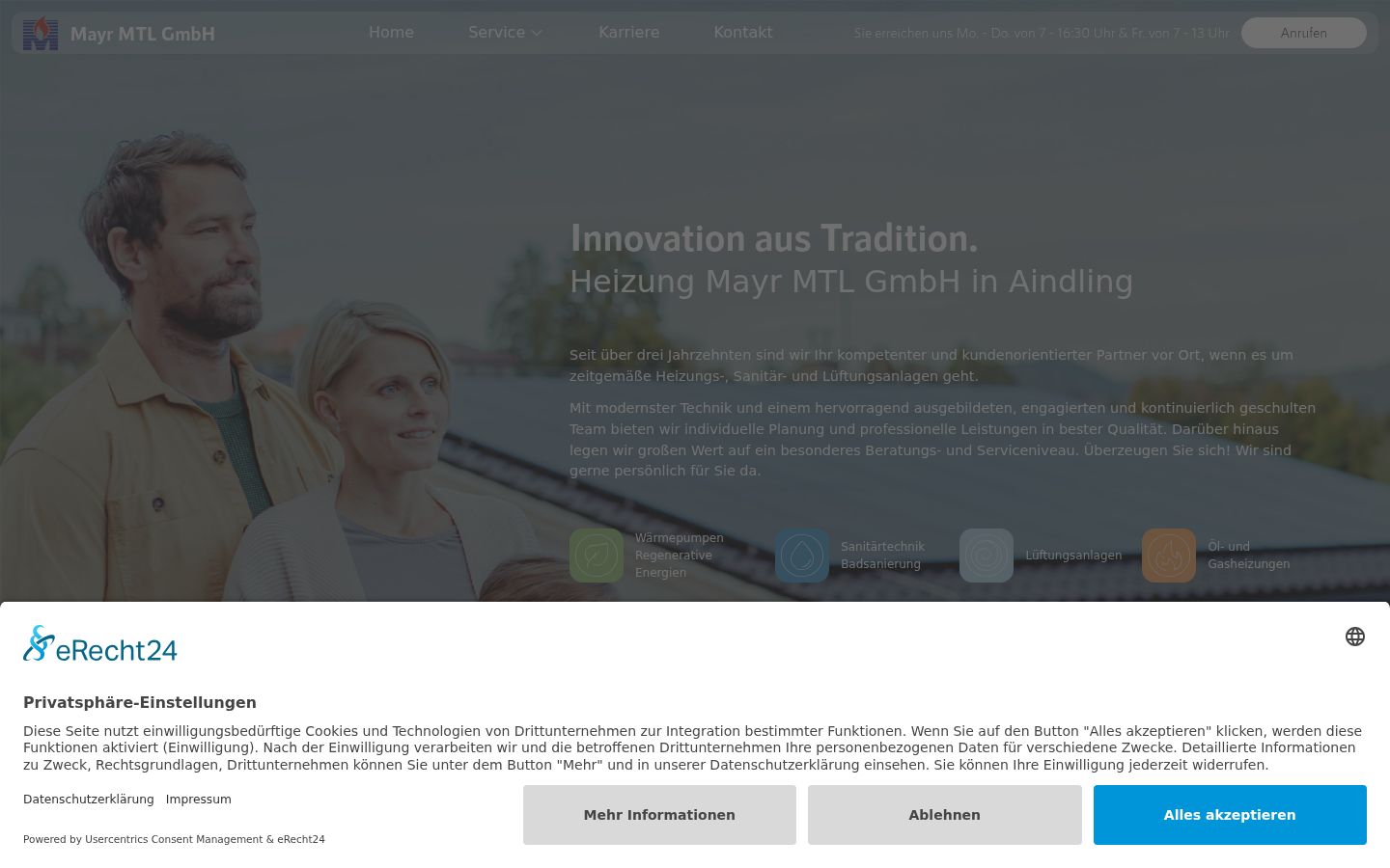 Screenshot del banner di consenso mostrato prima di qualsiasi interazione
