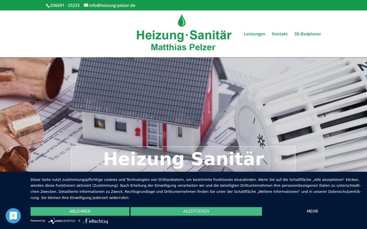 Screenshot of heizung-pelzer.de